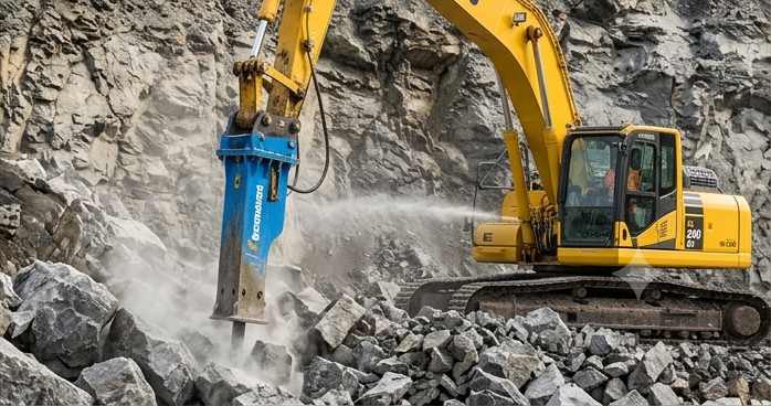 Wheel loaders staged at the yard